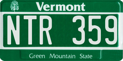 VT license plate NTR359