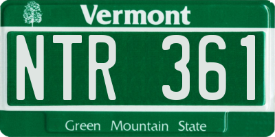 VT license plate NTR361