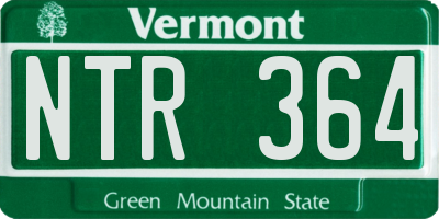 VT license plate NTR364