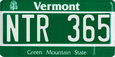 VT license plate NTR365