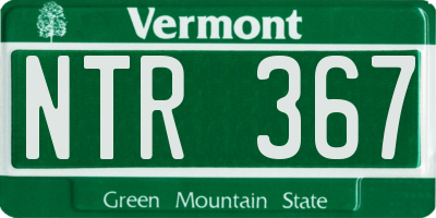 VT license plate NTR367