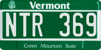 VT license plate NTR369