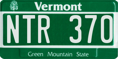 VT license plate NTR370