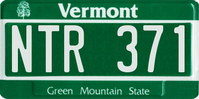 VT license plate NTR371