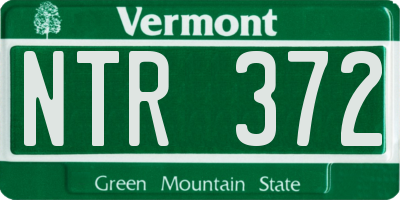 VT license plate NTR372