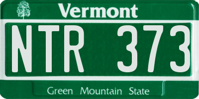 VT license plate NTR373