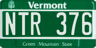 VT license plate NTR376