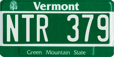 VT license plate NTR379
