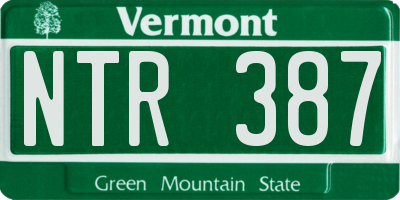 VT license plate NTR387