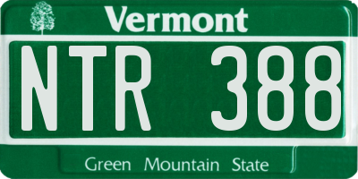 VT license plate NTR388