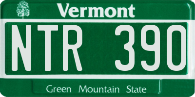 VT license plate NTR390