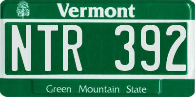 VT license plate NTR392