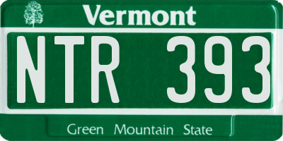 VT license plate NTR393