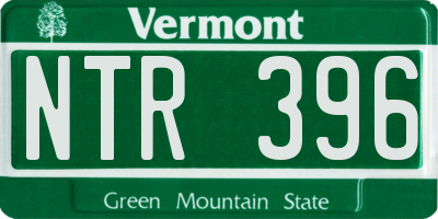 VT license plate NTR396