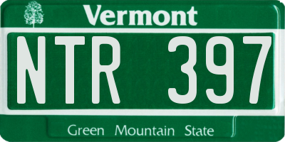 VT license plate NTR397