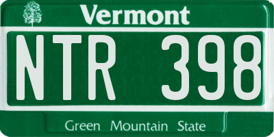 VT license plate NTR398