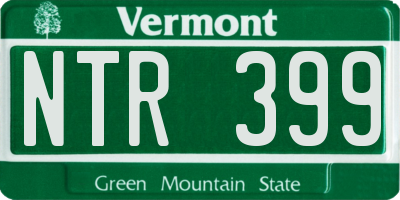 VT license plate NTR399