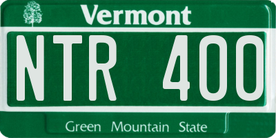 VT license plate NTR400