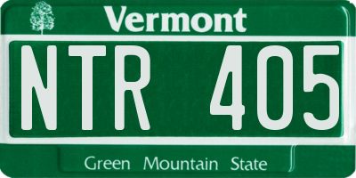 VT license plate NTR405