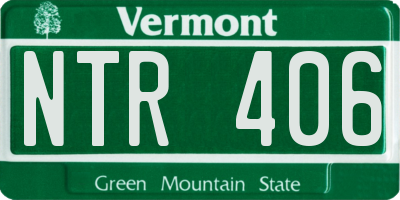 VT license plate NTR406
