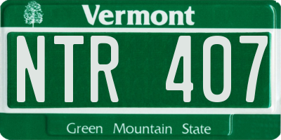 VT license plate NTR407