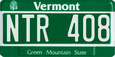 VT license plate NTR408