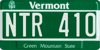 VT license plate NTR410