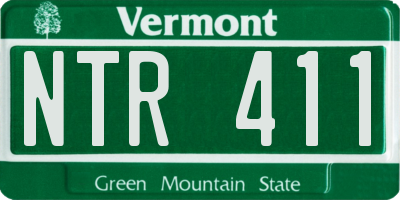 VT license plate NTR411