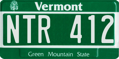 VT license plate NTR412