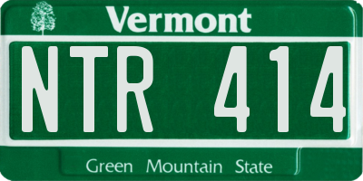VT license plate NTR414