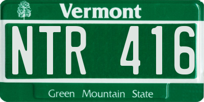 VT license plate NTR416