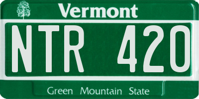 VT license plate NTR420