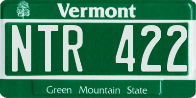 VT license plate NTR422