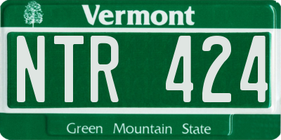 VT license plate NTR424