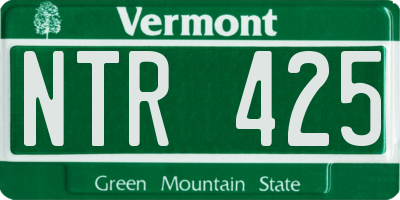 VT license plate NTR425