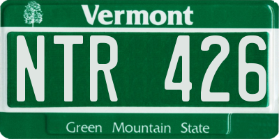 VT license plate NTR426