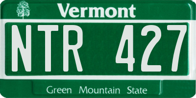 VT license plate NTR427