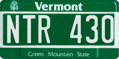 VT license plate NTR430
