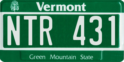 VT license plate NTR431