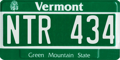 VT license plate NTR434