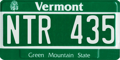 VT license plate NTR435