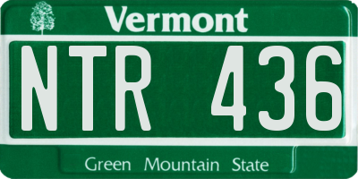 VT license plate NTR436