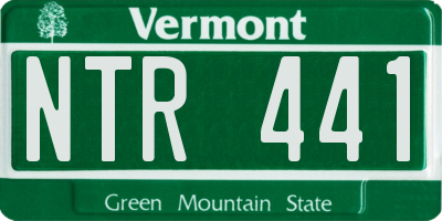 VT license plate NTR441
