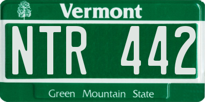 VT license plate NTR442