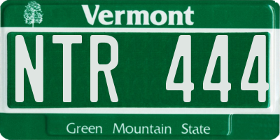 VT license plate NTR444