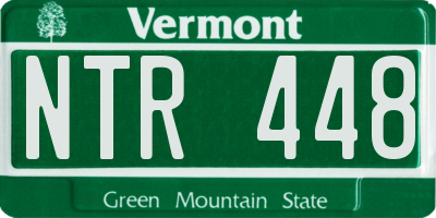 VT license plate NTR448