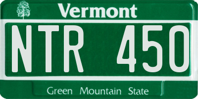 VT license plate NTR450