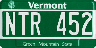 VT license plate NTR452