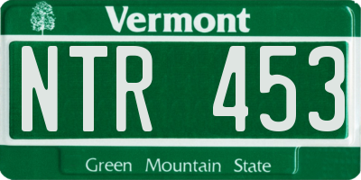 VT license plate NTR453