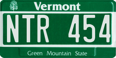 VT license plate NTR454
